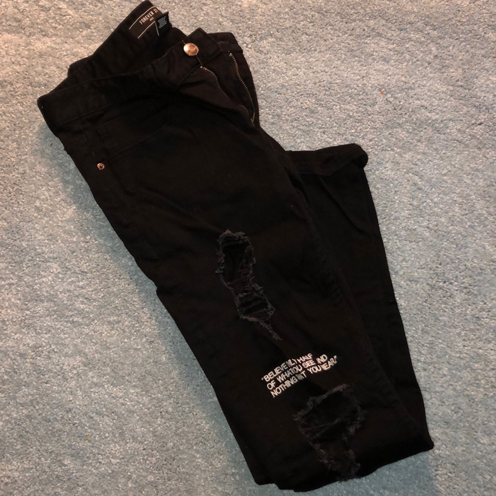 Men’s Forever 21 black denim